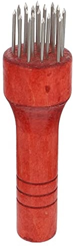 BESTonZON Fleischzartmacher Edelstahl Nadel Fleisch Tenderizer Fleischklopfer Fleischh?mmer Fleischstecher Steaker mit Holzgriff f¨¹r Steak Meat Rindfleisch Schweinefleisch Huhn Rot