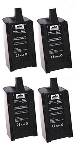 11.1V 2500mAh High Capacity Upgrade Rechargeable Battery Pack Replacement Extended Flight Times for Parrot Bebop Drone 3.0 Quadcopter, 4-Pack
