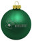 Deitert Weihnachtskugel mit Wunschtext Gravur, Ø 8cm, personalisierte Christbaumkugel aus Glas (matt), Individueller Weihnachtsbaumschmuck Namen oder Spruch, Glocken-Motiv, Grün
