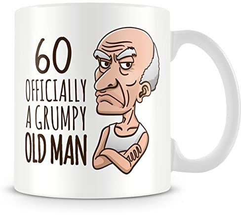 MUGGZ 60th Birthday Mug – Grumpy Old Man – Personalised Gift