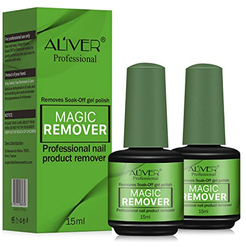 2 Pcs Dissolvant Magique De Vernis A Ongles,Outil De Dissolvant De Vernis A Ongles En Gel,Enlève Facilement Et Rapidement Le Vernis En Gel, Protège Les Ongles, Ne Blesse Pas Les Ongles