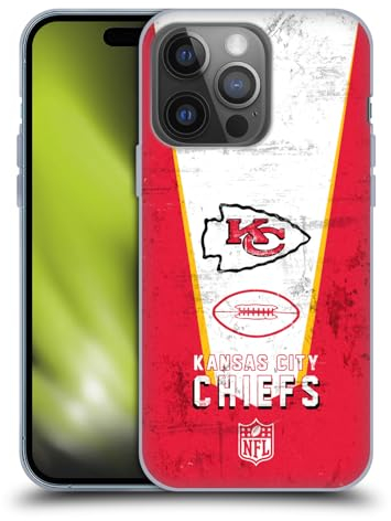 Head Case Designs Offizielle NFL Banner Kansas City Chiefs Logo Art Gelhülle [Militärischer Schutzgrad] Kompatibel Mit Apple iPhone 14 Pro Und Kompatibel Mit MagSafe