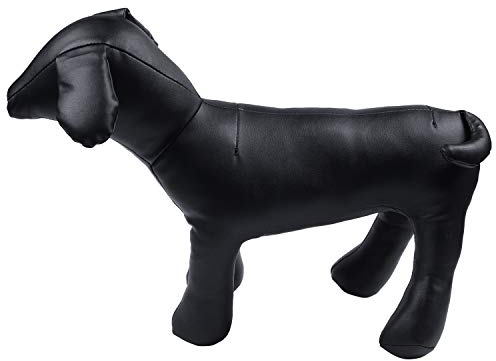 Pmandgk Leder Hund Schaufensterpuppen Stehend Stellung Hund Modelle Spielzeug Haustier Tier Geschaeft Schaufensterpuppe Schwarz M