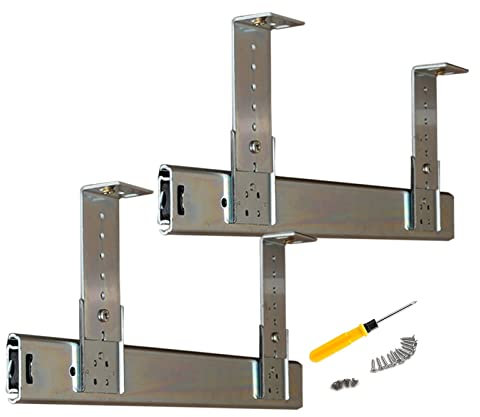 Tastaturauszug Schubladenschienen, 1Paar Schubladenauszüge, Vielseitig, Führungsschienen Für Tastaturablage/Küchenschränke/Möbel/Plattform, Teleskopschienen Für Keyboard Stand ( Color : Silver , Size