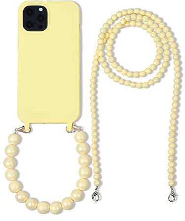 Rokmym Coque Cordon de Collier Compatible avec iPhone 11 Bracelet perlé TPU étui pour téléphone 3 en 1 Lanyard Coque en Silicone Souple avec dragonne Tendance Coque pour iPhone 11