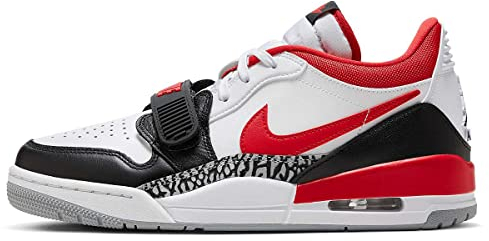 NIKE Air Jordan Legacy 312 Chicago Herren Sneaker CD7069 (Weiß/Schwarz/Wolf Grey/Fire Red 160), Weiß Schwarz Wolf Grau Feuerrot, 45 EU