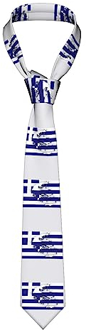 Griechenland griechische Flagge Karte Herren Tier Krawatte Seidenkrawatte Geschenk Anzug Hochzeit Krawatte Taschentuch Set Business Manschettenknöpfe gewebt Casual Krawatte Set