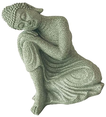 FRCOLOR Buddha-Statue Aquarium Dekoration Aquarium-Versteck Tischdekoration Betta Fisch Wohnkultur Buddha- Aquarium Buddha Zen schmücken Kunsthandwerk Ornamente Grüner Sandstein