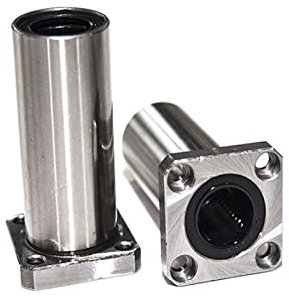 4 STÜCKE LMK8LUU/LMK10LUU/LMK12LUU Linearlager mit rechteckigem Flansch und CNC-Linearbuchse (Size : LMK10LUU)