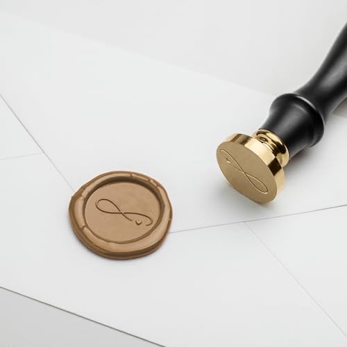 SEALED® Siegelstempel Set für Hochzeit oder besondere Anlässe, Wachssiegel Stempel mit verschiedenen Motiven (Infinity)