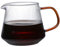 WUWFKUI Servidor de café de vidrio transparente, jarra de 600 ml para verter sobre té y cafetera