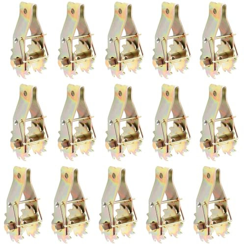 TAICHEUT Lot de 15 tendeurs de fil de clôture, tendeurs à cliquet robustes pour ferme et clôture, jaune