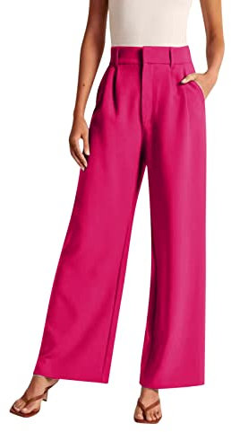 Générique 2024 AI - Pantaloni larghi da donna per donna Leggings in vinile, rosa acceso, XXL