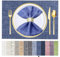 BETEAM Platzsets Abwaschbar 8er Set Vinyl Tischsets für Esstisch Waschbar Küchen Platzdecken Langlebige Tischsets für Drinnen Draußen-01 Blau, 8er Set