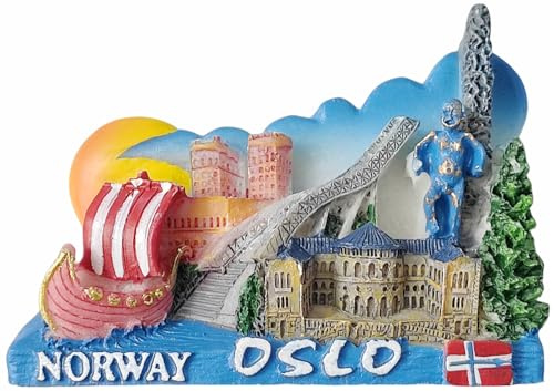 Kühlschrankmagnet Oslo Norwegen, Reise-Souvenir, 3D-Dekoration, Bastel-Kollektion