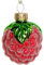 HD Collection Christbaumschmuck Glas 6cm - Himbeere Figur zum Aufhängen - handbemalt & mit Glitzer - Weihnachtsbaum Anhänger für Weihnachten - Christbaumanhänger & Weihnachtsbaumschmuck - Rot