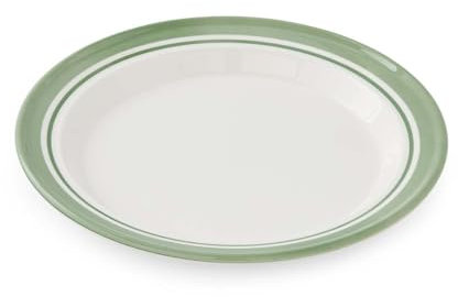 Potter's Stripe Set of 4 Dinner Plates, Green