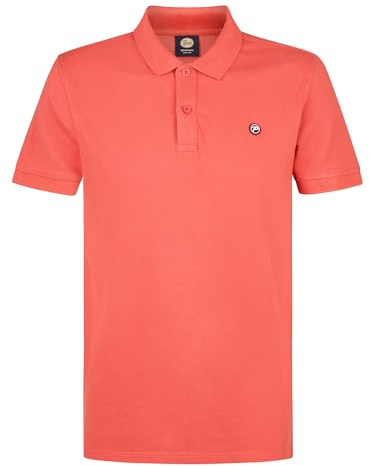 Petrol Industries Herren Poloshirt Kurzarm - Baumwolle - Klassischer Kragen - Herrenbekleidung - Rosa - M