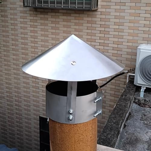 Sombrerete De Chimenea Ø 100~260mm Sombrero Chimenea Acero 304 Inoxidable Sombrerete Chimenea Antilluvia para Estufa, Chimenea, Extracción De Humos(120mm)