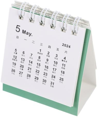 Operitacx 2023 2024 kleiner Kalender digital Kalender wöchentlich Wandkalender heim großer Kalender office organizer büro organizer Wochenkalender Kalender aus Papier Mini-Kalender Green