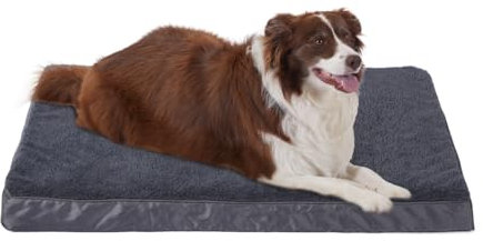 GUPPBF orthopädisches Hundebett für große Hunde, umwandelbares Hundebett (kalt/warm), abnehmbar und waschmaschinenfest, wasserdichtes Bett für Haustiere, dunkelgrau, 89 cm × 68 cm × 7,5 cm