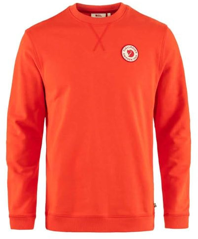 Fjällräven Herren 1960 Logo Badge Sweater, Flame Orange, XXL