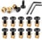 Wavanta 10Pcs M6 x 16mm Furniture Screw Nut Threaded Wood Inserts Bolt Fastener Connector Hex Socket Drive M6 x 10mm Screw-in Nuts with Wrenches