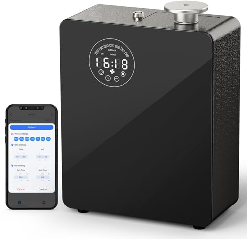 HVAC Wasserloser Diffusor – intelligente Duft-Luftmaschine für den privaten und gewerblichen Gebrauch, deckt 3000 m² ab, HVAC oder tragbare große Raum-Diffusoren, Touch- und Bluetooth-Steuerung