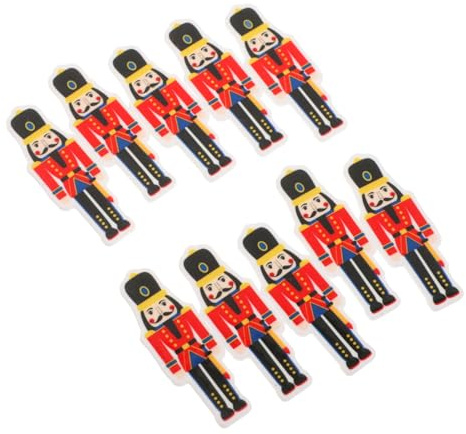 IMIKEYA 10stücke Nussknacker-Soldaten-Magnet-Aufkleber Für Kühlschrank Weihnachtsdeko Aus Kunstharz Wiederverwendbare Tür-Schrank-Dekoration Verspielte Heim-Dekorationen