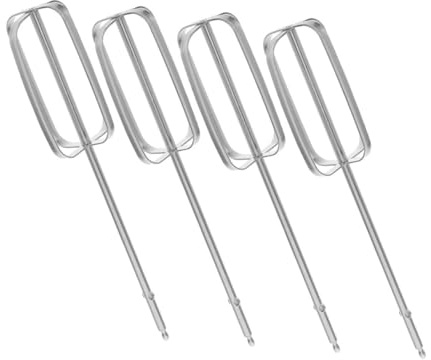 Healifty Rührbesen für Handmixer aus Edelstahl 4 Stück Ersatzteil Silber Leicht zu Reinigen für Backen und Kochen