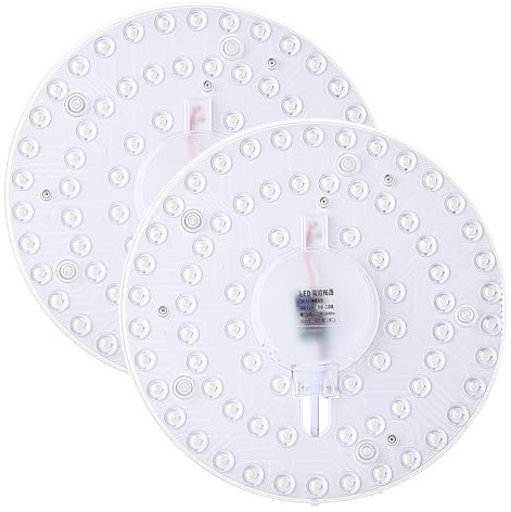 24W LED Modul Umbausatz: 2 Stück LED Ring Modul mit Magnethalter für Deckenleuchten Naturweiß 4000K Umrüstsatz, Hochhelles Rundes Solides Deckenlicht Ersatzform Ersatzbirne für Esszimmer, Schlafzimmer