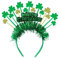 Bandeau trèfle vert pour la fête nationale irlandaise - Accessoire de festival irlandais