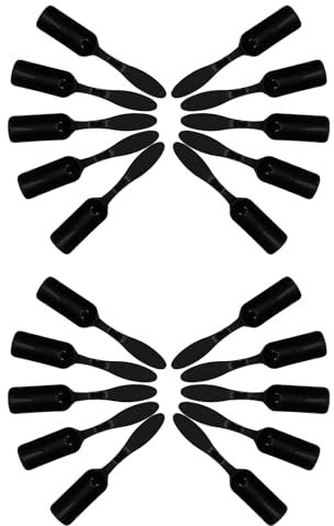 Alipis Ensemble de 20 Mini Pelles en Plastique Noir pour Jardinage, Outils de Plantation Multifonctionnels pour Succulentes, Truelles Légères et Ergonomiques Adaptées la Culture