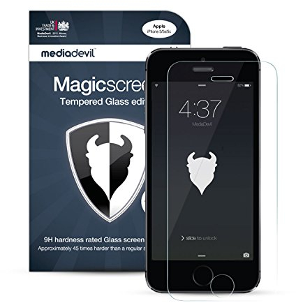 MediaDevil Screen Protector for iPhone SE (2016) and iPhone 5S / 5C / 5 - Tempered Glass Clear Edition (1-Pack)