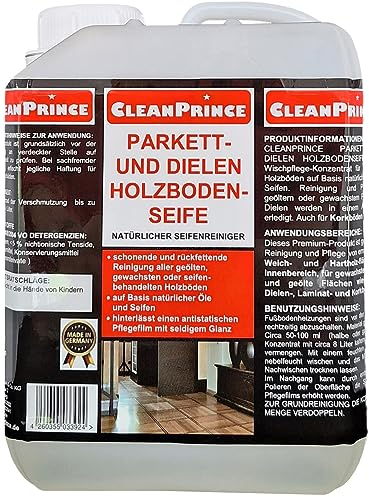 2 Liter Holzseife Holzbodenseife Holzboden Seife Reiniger Reinigungsmittel gewachste seifenbehandelte Holzböden, Wischpflege