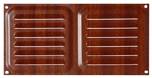 Brinox B70230Z - Rejilla de ventilación (10 x 20 cm) color madera oscura