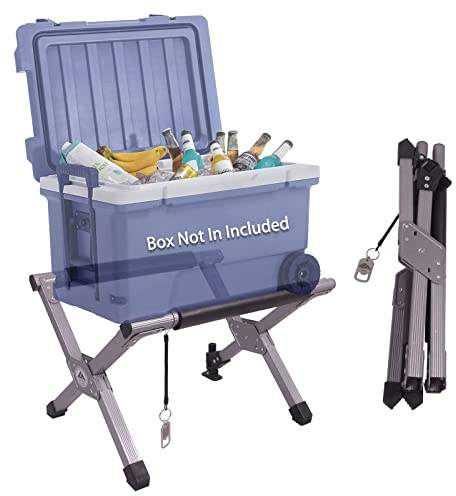 Kühlständer für Kühlschränke/Eisbox/Outdoor/Camping/BBQ/Kochen mit Tragetasche, zusammenklappbar, tragbar, Gun Metal