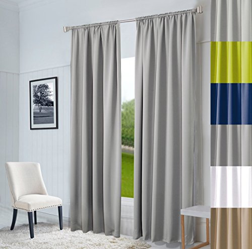 SUNWORLD Hochqualitativer Vorhang nach Maß Oxford, Gardine nach Maß, Kräuselband, Schlaufen, Blickdicht, 6, Maßanfertigung, Gardinen nach Maß, (Silbergrau, 230cm)