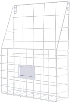 MARGUERASW Porte Revue Mural,1PCS Porte-Journaux Panier à Journaux,Porte-Revues Journal De Stockage Etagères Murales Blanc