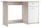 FORTE Balios Schreibtisch mit 1 Tür und 1 Schublade, Holzwerkstoff, Sandeiche Dekor kombiniert mit Weiß , B x H x T: 123 x 77,7 x 50 cm