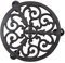 Sungmor Support rond en fonte robuste pour pot de fleurs de 27,9 cm sur 3 roues solides, chariot pour intérieur ou extérieur