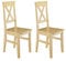 Erst-Holz Küchenstühle Doppelpack Massivholzstühle 2X Esszimmerstuhl Kiefer 90.71-23-D