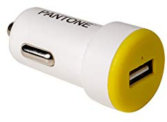 Pantone Celly PTDC1USBY Kfz-Ladegerät, Turbo-Ladung, 24 V, 2,1 A Ausgang, Gelb
