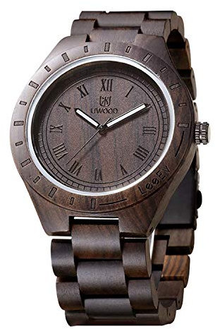 rorios Mode Herren Holzuhr Holz-Armbanduhren Herren Analog Quarz Uhr Leicht Holzuhren Männer Männer Holzuhren