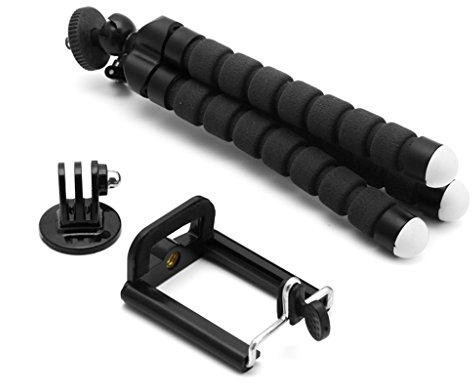 siwetg Flexibles Stativ und Gorilla-Halterung, Einbeinstativ, Oktopus, für Kameras, Schwamm, Stativ