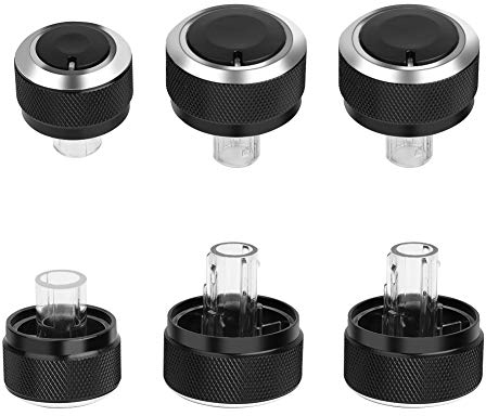 Klimaanlage Schalter, 3 Stück Aluminium Auto Klimaanlage Bedienfeld Schalter für 5 MK5 2005-2009