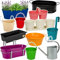 alles-meine.de GmbH Metall Blumentöpfe Modellwahl & Farbwahl Hänge - Topf/Blumentopf/Wandvase/Hängetopf - Ø 35 cm - pink/Purpur/violett/rosa - lila - Gießkanne - ..