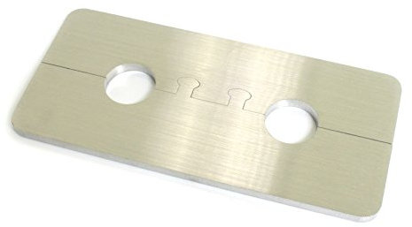 EXKLUSIVE EDELSTAHL Heizkörper Rosette ECKIG Ben Doppelrosette für HEIZUNG (Rohrdurchmesser: 20mm)