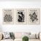 Dittelle Abstrakte Matisse Body Line Poster Blatt Boho Schwarz Beige Leinwand Gemälde Wand Kunstdruck Bild Wohnzimmer Inneneinrichtung Wohnkultur 50x70cm-3Pieces Frameless