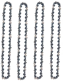 Aicoya 4PCS Catena 8 Pollici Mini Motosega 1/4 Pollici Sezione 45TG 24cm